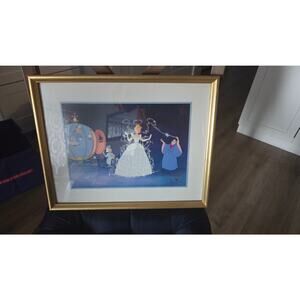 Disney Cinderella Framed Lithograph Fairy Godmother Art